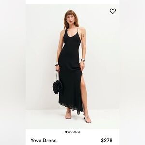 REFORMATION Yeva dress size small, color black. NWT